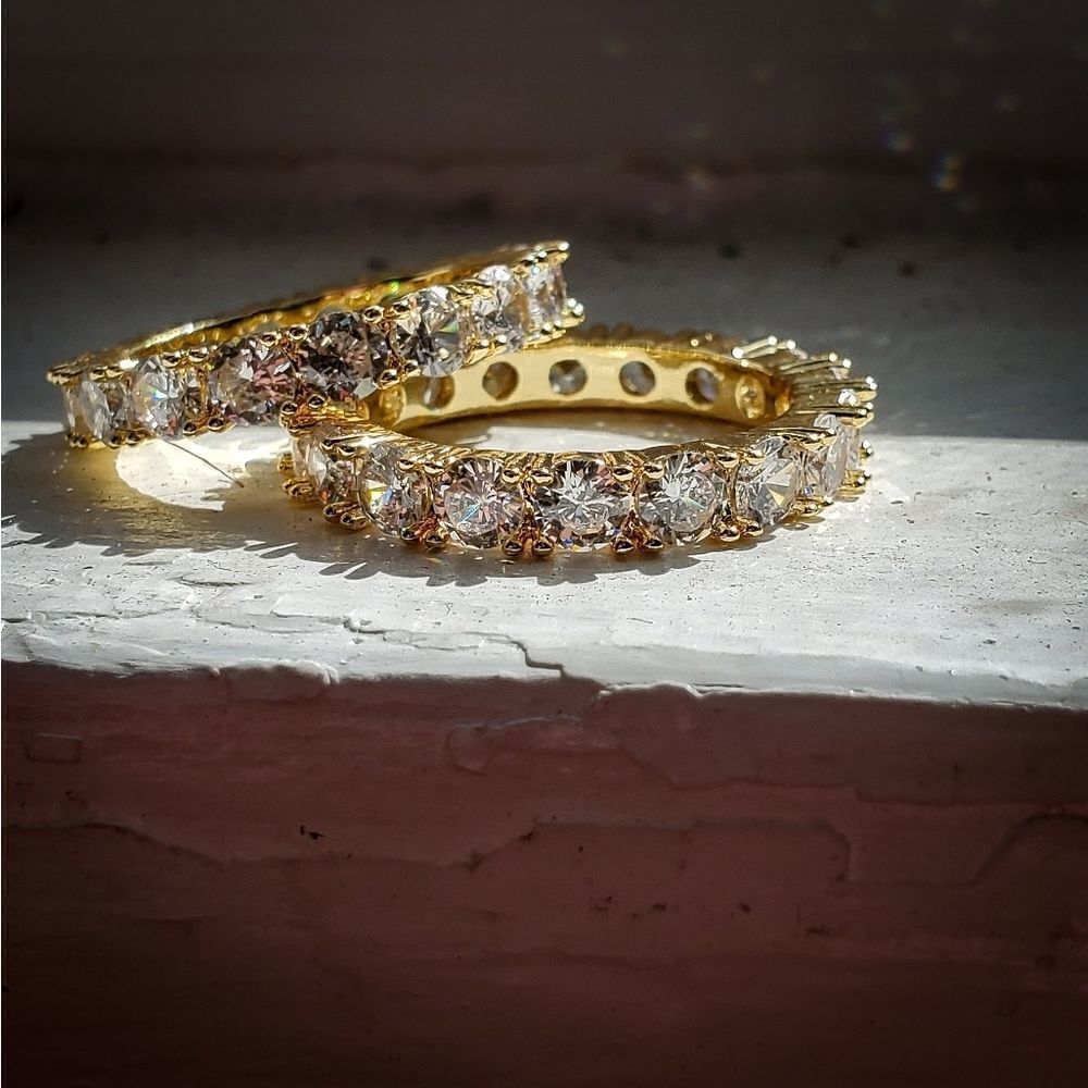 14k Gp Men's Eternity Band Ring